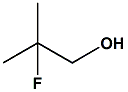Chemical diagram for 2-Fluoro-2-methyl-1-propanol Cas # 3109-99-7
